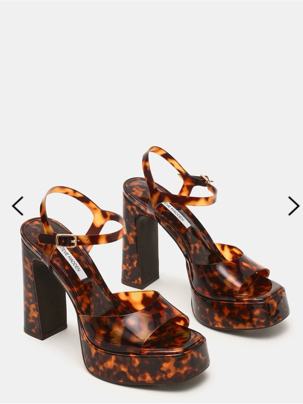 Steve Madden Tortoiseshell Platform Sandals - Tortoise-like new-size 7